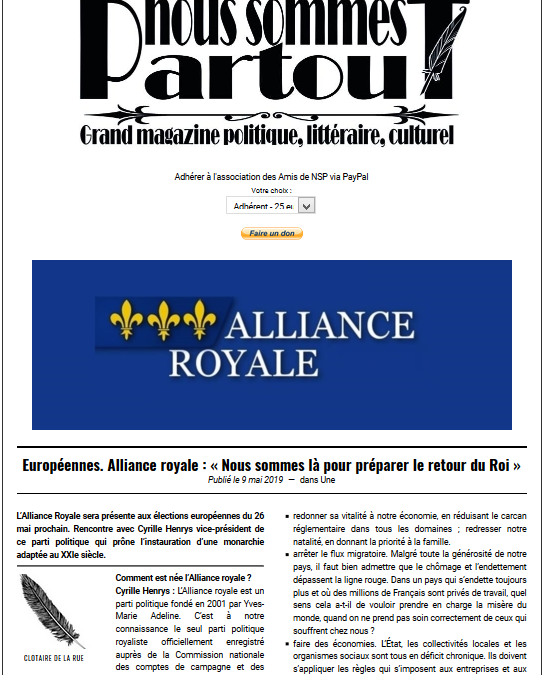 Entretien avec le magazine Nous sommes partout